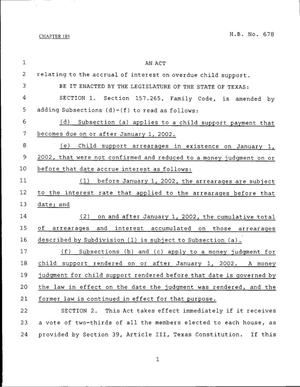 79th Texas Legislature, Regular Session, House Bill 678, Chapter 185