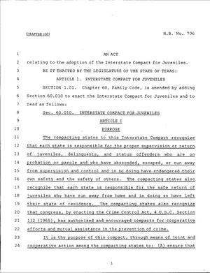 79th Texas Legislature, Regular Session, House Bill 706, Chapter 1007