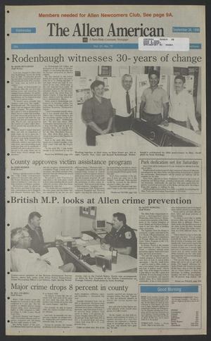 Primary view of object titled 'The Allen American (Allen, Tex.), Vol. 21, No. 77, Ed. 1 Wednesday, September 26, 1990'.
