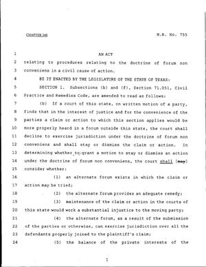79th Texas Legislature, Regular Session, House Bill 755, Chapter 248