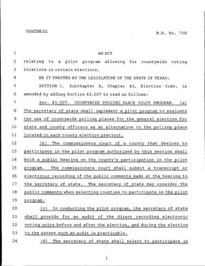 79th Texas Legislature, Regular Session, House Bill 758, Chapter 512