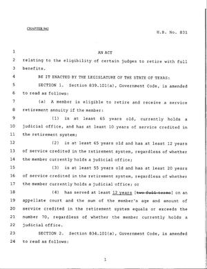 79th Texas Legislature, Regular Session, House Bill 831, Chapter 942