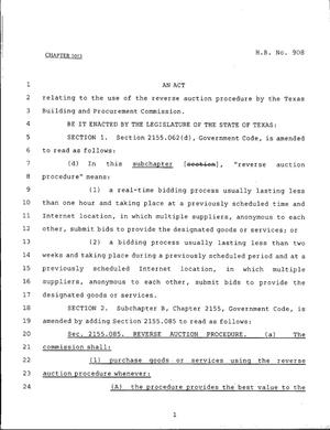79th Texas Legislature, Regular Session, House Bill 908, Chapter 1013