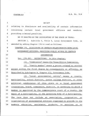 79th Texas Legislature, Regular Session, House Bill 914, Chapter 1014