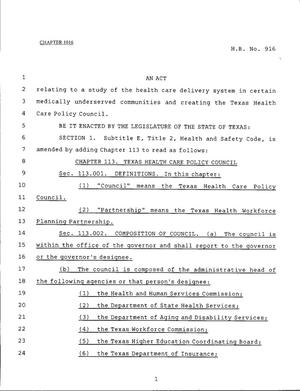 79th Texas Legislature, Regular Session, House Bill 916, Chapter 1016