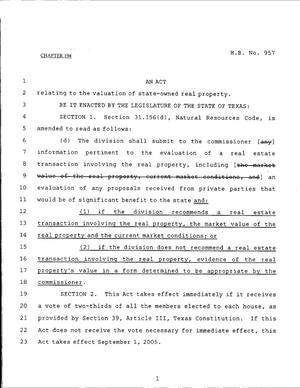 79th Texas Legislature, Regular Session, House Bill 957, Chapter 194