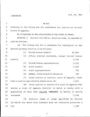 79th Texas Legislature, Regular Session, House Bill 964, Chapter 142