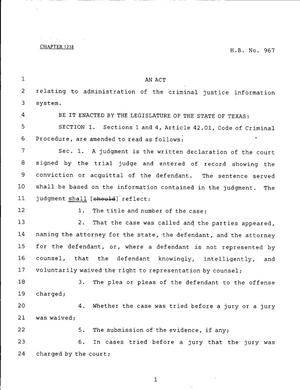 79th Texas Legislature, Regular Session, House Bill 967, Chapter 1218