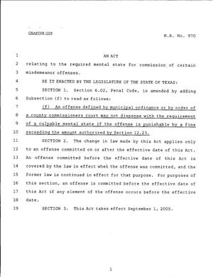 79th Texas Legislature, Regular Session, House Bill 970, Chapter 1219