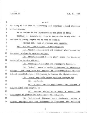79th Texas Legislature, Regular Session, House Bill 984, Chapter 1022