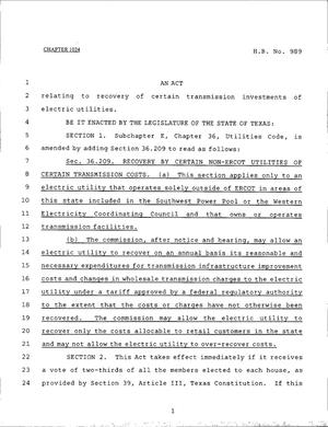 79th Texas Legislature, Regular Session, House Bill 989, Chapter 1024