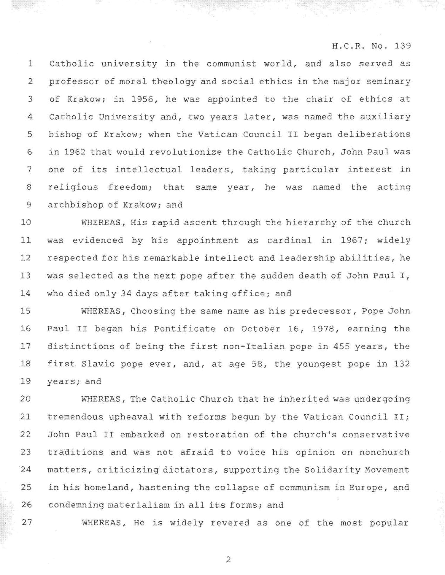79th Texas Legislature, Regular Session, House Concurrent Resolution 139
                                                
                                                    [Sequence #]: 2 of 5
                                                