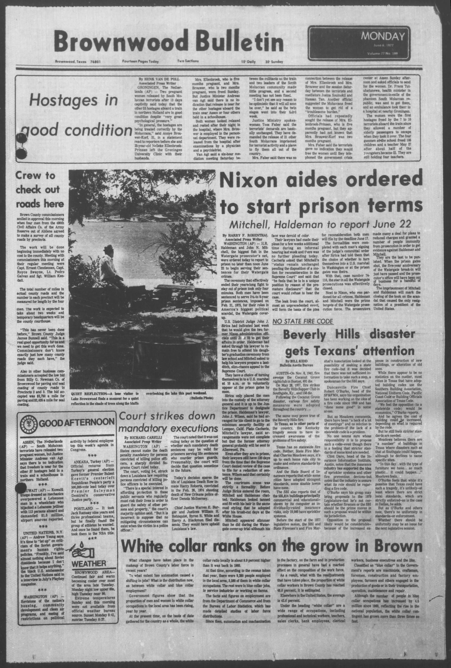 Brownwood Bulletin (Brownwood, Tex.), Vol. 77, No. 199, Ed. 1 Monday, June 6, 1977
                                                
                                                    [Sequence #]: 1 of 14
                                                
