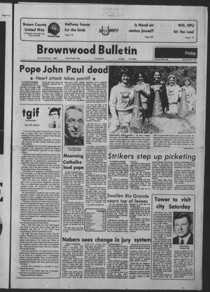 Primary view of object titled 'Brownwood Bulletin (Brownwood, Tex.), Vol. 78, No. 300, Ed. 1 Friday, September 29, 1978'.