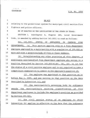 79th Texas Legislature, Regular Session, Senate Bill 1050, Chapter 869