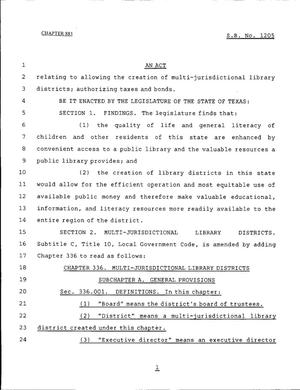 79th Texas Legislature, Regular Session, Senate Bill 1205, Chapter 883