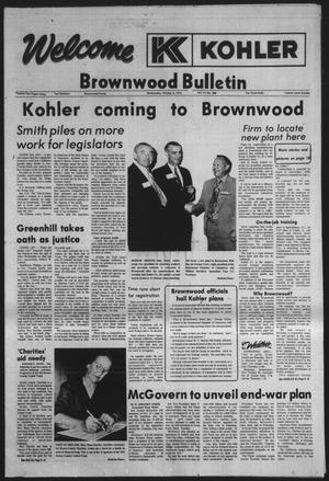 Brownwood Bulletin (Brownwood, Tex.), Vol. 72, No. 294, Ed. 1 Wednesday, October 4, 1972