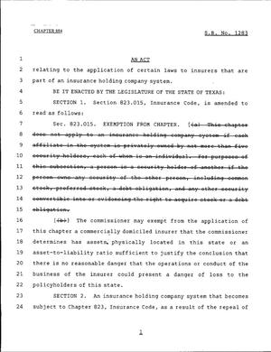 79th Texas Legislature, Regular Session, Senate Bill 1283, Chapter 884