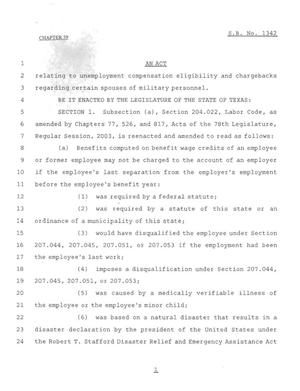 79th Texas Legislature, Regular Session, Senate Bill 1342, Chapter 39