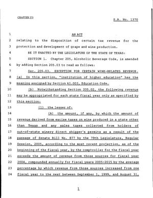 79th Texas Legislature, Regular Session, Senate Bill 1370, Chapter 375