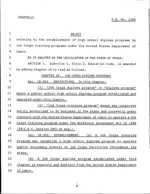 79th Texas Legislature, Regular Session, Senate Bill 1395, Chapter 377