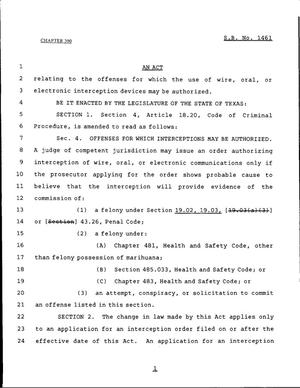 Primary view of 79th Texas Legislature, Regular Session, Senate Bill 1461, Chapter 390