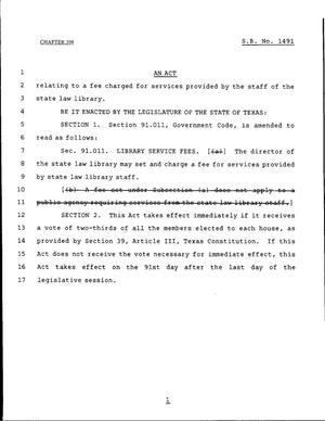 79th Texas Legislature, Regular Session, Senate Bill 1491, Chapter 398