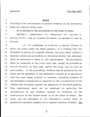 79th Texas Legislature, Regular Session, Senate Bill 1507, Chapter 399