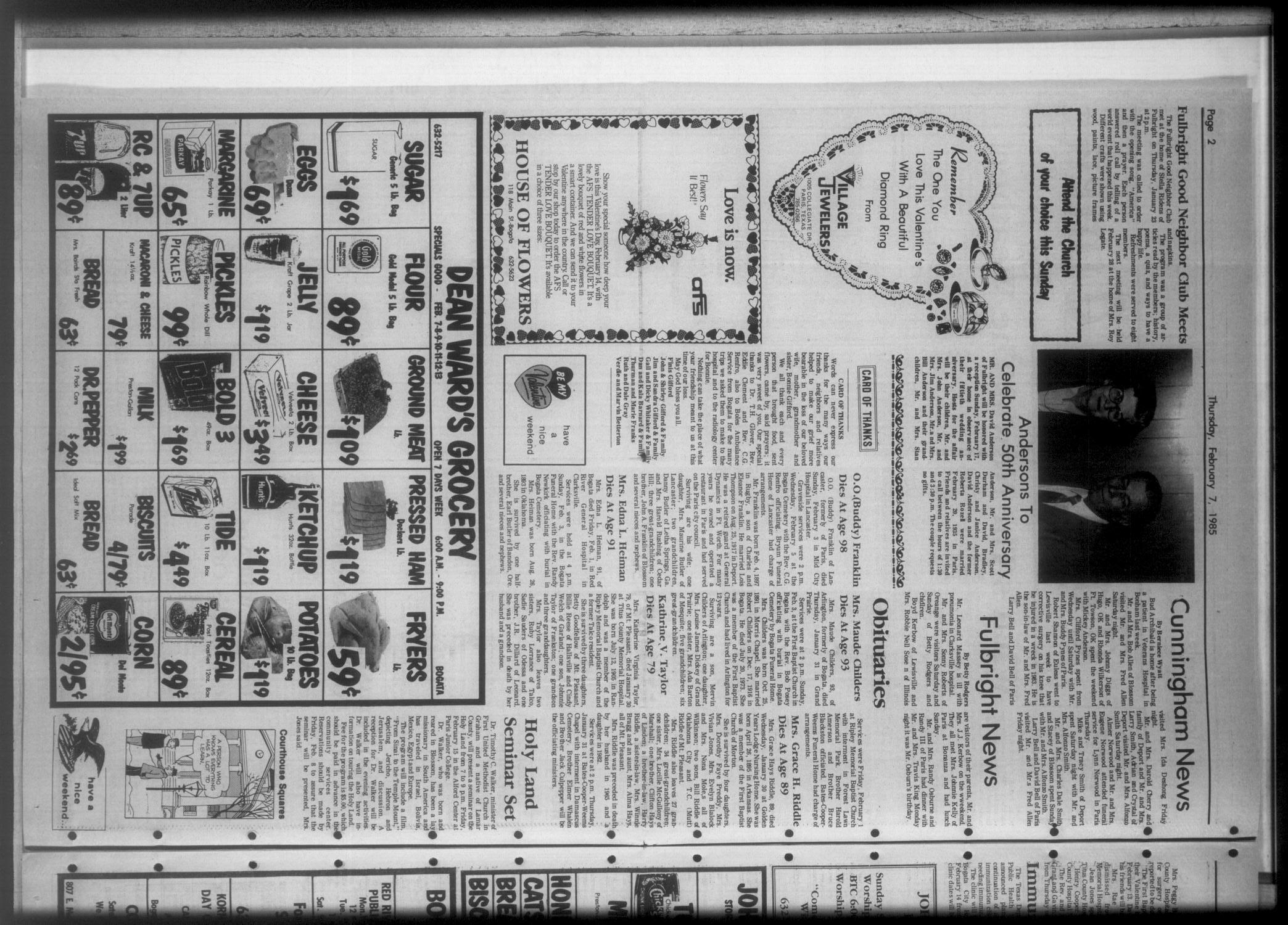 The Talco Times (Talco, Tex.), Vol. 49, No. 1, Ed. 1 Thursday, February 7, 1985
                                                
                                                    [Sequence #]: 2 of 8
                                                