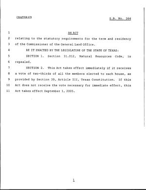 79th Texas Legislature, Regular Session, Senate Bill 164, Chapter 678