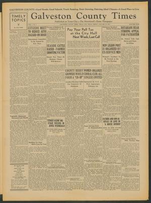 Galveston County Times (Texas City, Tex.), Vol. 1, No. 3, Ed. 1 Friday, January 22, 1932
