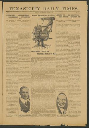 Primary view of object titled 'Texas City Daily Times (Texas City, Tex.), Vol. 1, No. 184, Ed. 1 Wednesday, September 3, 1913'.