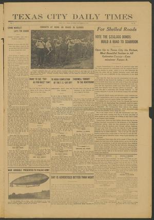 Primary view of object titled 'Texas City Daily Times (Texas City, Tex.), Vol. 1, No. 191, Ed. 1 Saturday, September 13, 1913'.