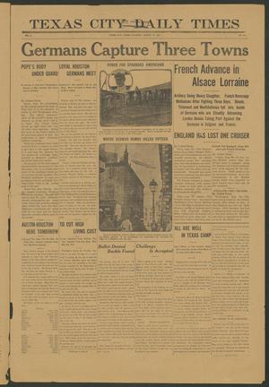 Texas City Daily Times (Texas City, Tex.), Vol. 2, No. 171, Ed. 1 Thursday, August 20, 1914