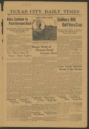 Primary view of object titled 'Texas City Daily Times (Texas City, Tex.), Vol. 2, No. 201, Ed. 1 Thursday, September 24, 1914'.