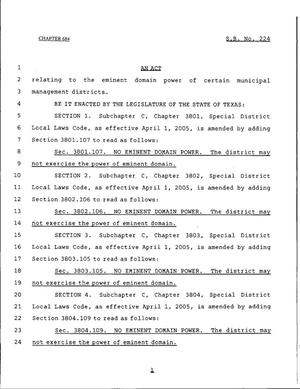 79th Texas Legislature, Regular Session, Senate Bill 224, Chapter 684