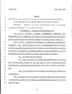 79th Texas Legislature, Regular Session, Senate Bill 272, Chapter 104
