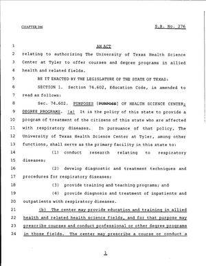 79th Texas Legislature, Regular Session, Senate Bill 276, Chapter 266