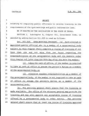 79th Texas Legislature, Regular Session, Senate Bill 286, Chapter 105