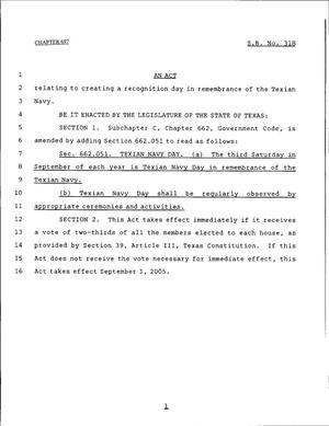 79th Texas Legislature, Regular Session, Senate Bill 318, Chapter 697