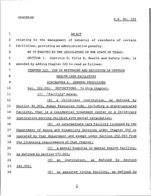 79th Texas Legislature, Regular Session, Senate Bill 325, Chapter 698