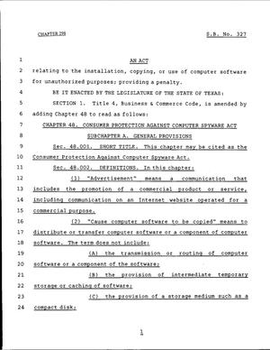 79th Texas Legislature, Regular Session, Senate Bill 327, Chapter 298