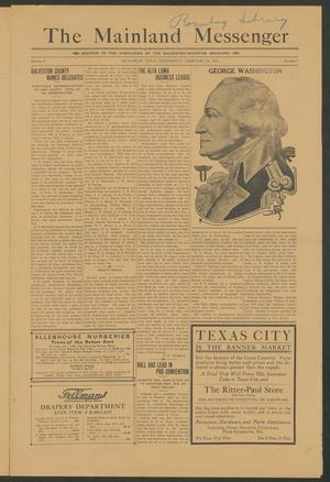 The Mainland Messenger (Dickinson, Tex.), Vol. 2, No. 7, Ed. 1 Wednesday, February 18, 1914
