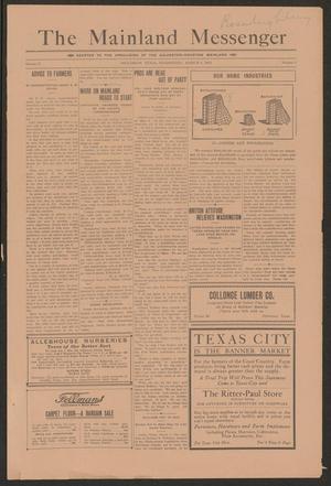 The Mainland Messenger (Dickinson, Tex.), Vol. 2, No. 9, Ed. 1 Wednesday, March 4, 1914