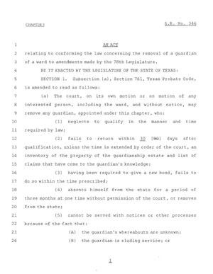 79th Texas Legislature, Regular Session, Senate Bill 346, Chapter 5