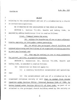 79th Texas Legislature, Regular Session, Senate Bill 350, Chapter 106