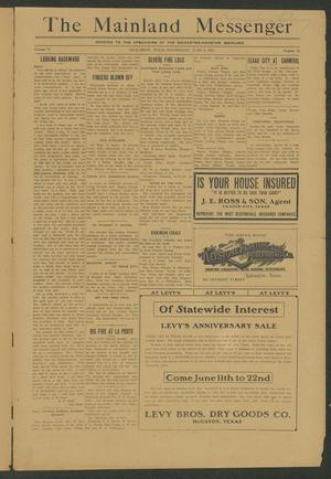 The Mainland Messenger (Dickinson, Tex.), Vol. 4, No. 23, Ed. 1 Wednesday, June 9, 1915