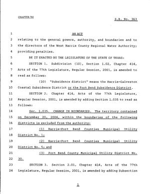 79th Texas Legislature, Regular Session, Senate Bill 363, Chapter 702