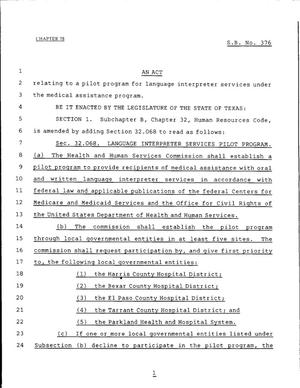 79th Texas Legislature, Regular Session, Senate Bill 376, Chapter 78