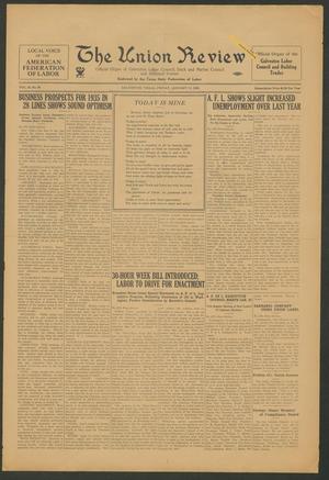 Primary view of object titled 'The Union Review (Galveston, Tex.), Vol. 15, No. 36, Ed. 1 Friday, January 11, 1935'.